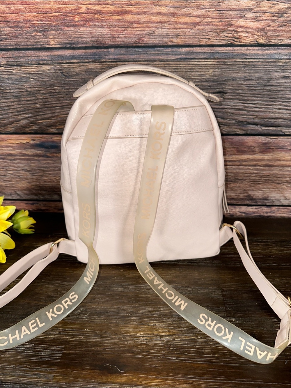 Michael Kors Pale Pink Backpack with Michael Kors straps! - Picture 4 of 7